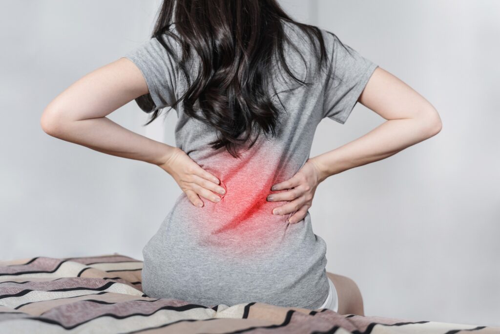 Persona con dolor lumbar
